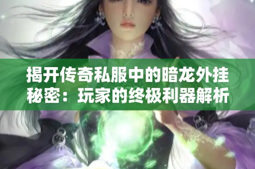 揭開(kāi)傳奇私服中的暗龍外掛秘密：玩家的終極利器解析