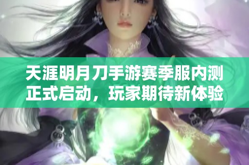 天涯明月刀手游賽季服內(nèi)測正式啟動，玩家期待新體驗