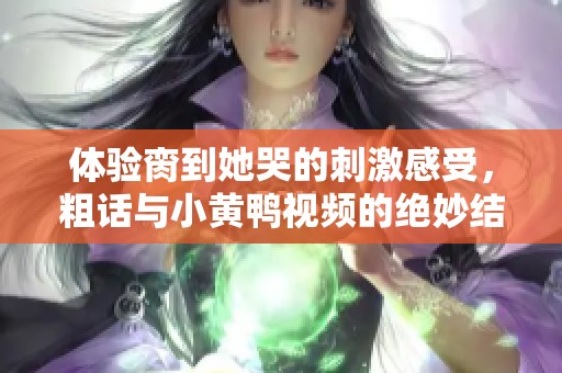 體驗臠到她哭的刺激感受，粗話與小黃鴨視頻的絕妙結(jié)合