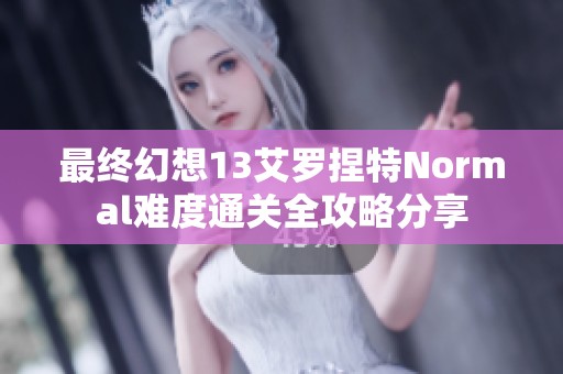 最終幻想13艾羅捏特Normal難度通關(guān)全攻略分享